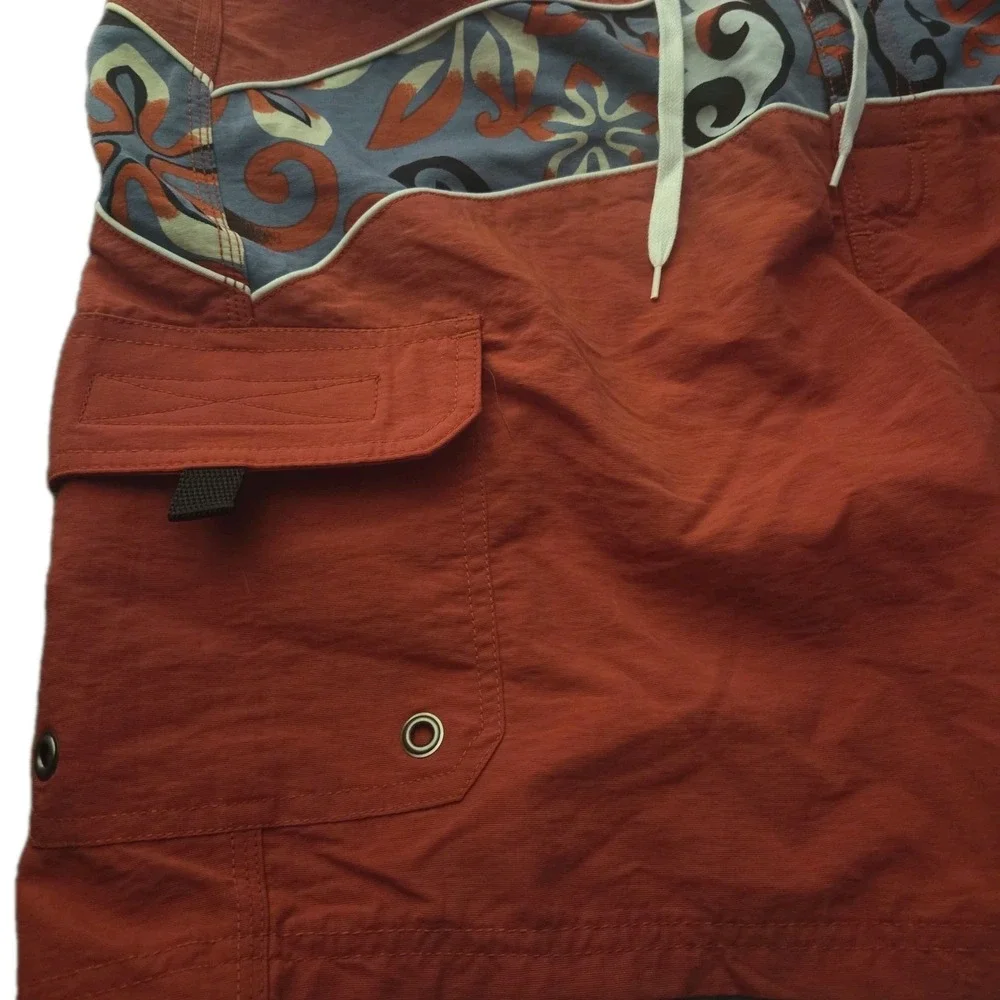 MCD Hardware Men's Board Shorts Swim Trunks Red Floral‎ Surf Beach Size 31 NWT